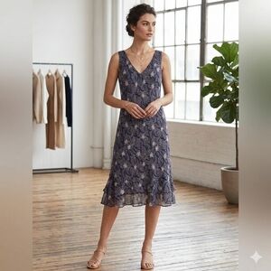 SCARLETT Womens DressFloral Ruffled Bottom  Summer Travel SZ 11/12 NWOT